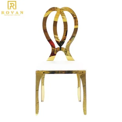 Rustfritt stål Gull Butterfly Bryllupsstol